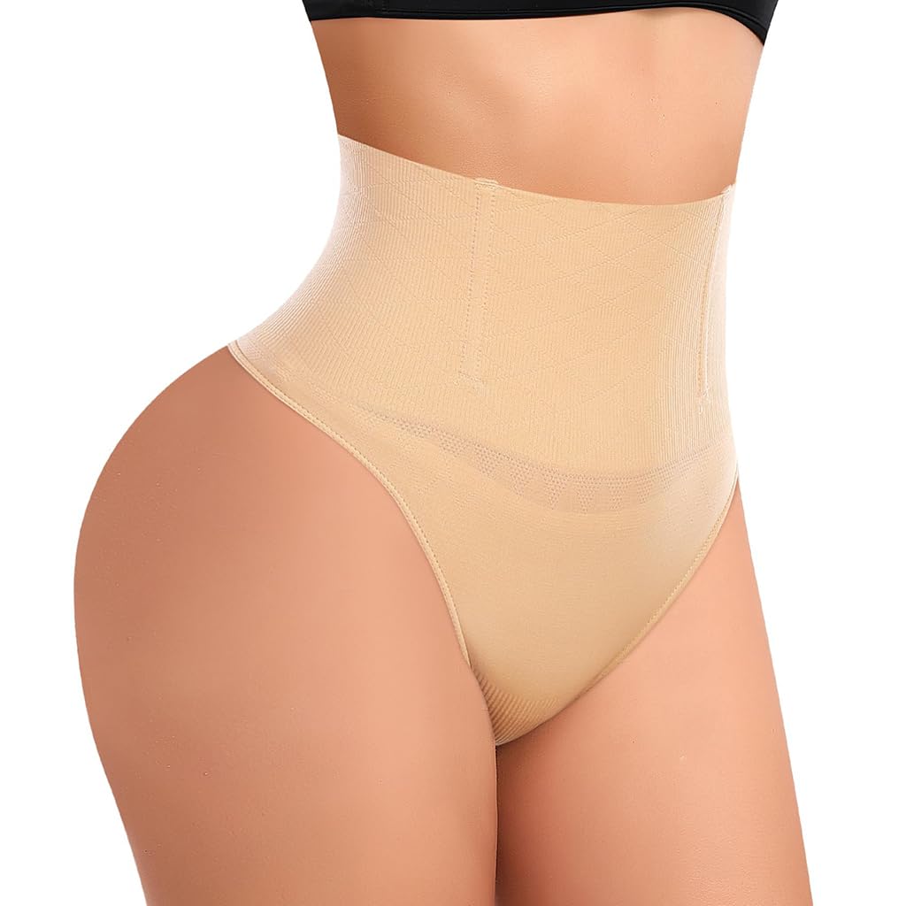 PALAY Tummy Control Thong Panty for Women High Waist Elastic Shapewear for Women Seamless Bodyshaping Thong Panty, XL PALAY Tummy Control Thong Panty for Women High Waist Elastic Shapewear for Women Seamless Bodyshaping Thong Panty, XL